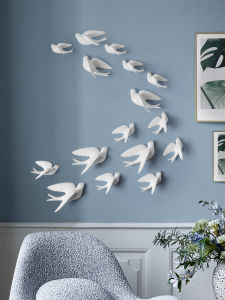 ตกแต่งผนังรูปนก 3 มิติแบบเรียบง่ายและโมเดิร์น ตกแต่งผนังห้องนั่งเล่น ตกแต่งพื้นหลังทีวี ตกแต่งประตูทางเข้า ตกแต่งผนัง ตกแต่งห้องนอน วัสดุพลาสติก