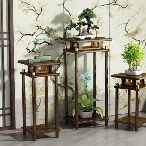 Buddha Table Altar Console Table Entrance Table Buddha Altar Cabinet [Solid Heighening Legs] New Chinese Flower Stand Indoor Non-Solid Wood Household Flower Stand Flower Stand Living Room Decoration Shelf Balcony Floor Flower Rack 神台桌