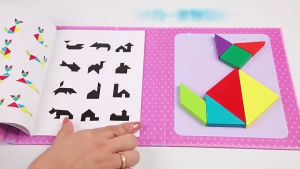 Puzzle Tangram Magnetik Mainan Edukasi Anak Montessori Puzzle Tangram Magnetik ST0158