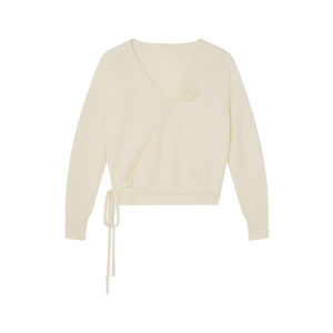 XXNING | Áo Blouse Tay Dài Kiểu Nơ Phía Trước Giúp Gọn Người