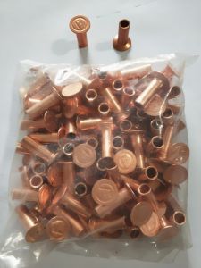 Heavy Duty Brake Rivets Hollow Iron Copper Plated