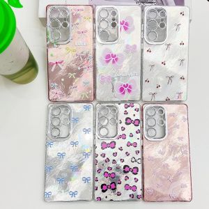 Samsung Ốp lưng S25 Ultra Ốp lưng S24 S23 s24fe A56 A16 A55 có màng bảo vệ dải chống va chạm bên dây nơ nhiều màu sắc viền trong suốt nút độc lập chống sốc