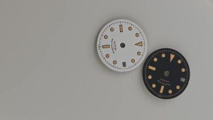 Tandorio | Tandorio 29mm GMT Mặt Đồng Hồ Dạ Quang Màu Đen/trắng NH34 NH34A Phụ Kiện Đồng Hồ Nam Cơ Tự Động Tương Thích