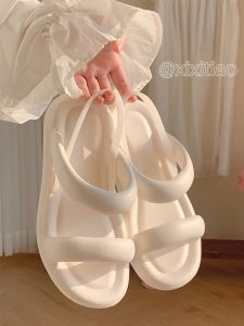 Fashionable Universal White Flat Bottom Sandals Women Summer Popular Beach Vacation Casual Outdoor Wear Anti-slip Beach Shoes