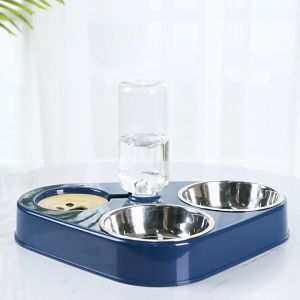READY STOCK Japanese Style 3in1 Pet triple food Water Feeder Bekas Makanan Minuman Kucing