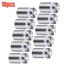 10pcs Sign Standoff Screws 12x25mm Advertising Screw Stainless Steel Wall Standoff Mounts Glass Acrylic Nail Mountting Hardware