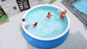 Inflatable swimming pool - Large round outdoor indoor water pool for family&Kids Pets