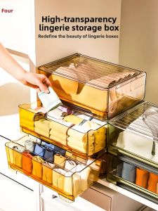 Underwear Organizer Box Transparent Drawer Type