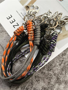 สายโซ่ Nylon หลายช่องทางสำหรับการรอดชีวิตกลางแจ้ง สายรัดหูกระต่ายสำหรับกระเป๋าเป้ จี้กุญแจ จี้โซ่ป้องกันการสูญหาย