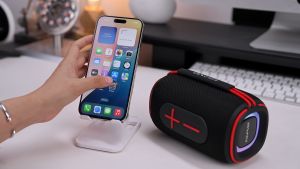 Awei KA9 Mini Bluetooth Speaker RGB Speaker Support Two Machines Wirelessly Connected Portable Audio Battery Indicator IPX5 Waterproof Wireless Bluetooth Speaker