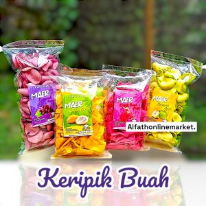 Keripik Buah Naga Carica Apel Strawberry Kerupuk Buah khas Dieng khas Batu Malang - Fruit Chips 200 gram - Keripik Buah dan Sayur