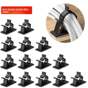 Kẹp Giữ Dây Cáp Có Thể Điều Chỉnh Tự Dính Giá Đỡ Dây Trên Bàn Dây Buộc Quản Lý Dây Giá Đỡ Cho Ô Tô Máy Tính TV Bộ Cuộn Dây Sạc
