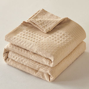 susan | Pure Cotton Wafer Texture Thin Blanket