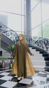 Selaras Kids + Pashmina Ceruty Swarovski Gamis Anak Perempuan Umur 10-12 Tahun Dress Anak Tanggung