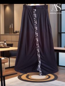 ROK JERSEY REMAJA WANIAT DAILY OUTFIT RABBANI ELF BLACK