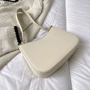 Lactose White Womens Bag 2024 New High-End Trendy Single Shoulder Crescent Bag Niche Design Dumpling Bag Underarm Bag
