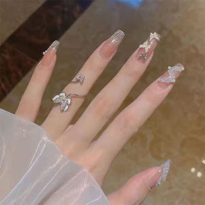 2025 New Cats Eye Nail Art Wearable False Nails Autumn Winter Long Short Design Finished Product Nail Patches Manicure Tools