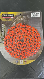 โซ่สี สีส้ม สะท้อนแสง เบอร์420 ยาว120ข้อ ใส่ได้ทุกรุ่น OSAKI โซ่สี FLASH สีส้ม (420)