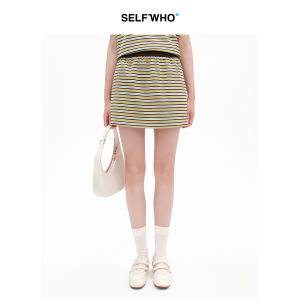 Color-Block Smiley Face Cotton Blend Stripe Short Sleeve T Shirt