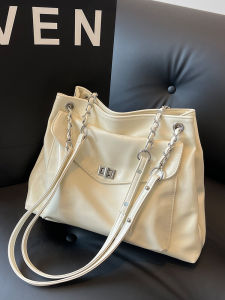 Large Capacity Commuter Tote Bag Womens Single Shoulder Bag Simple Stylish Underarm Bag Casual Fashion Versatile PU Leather