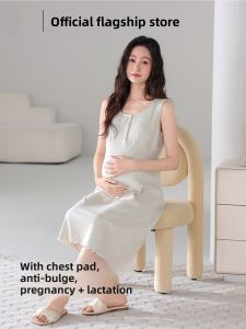 Đồ ngủ bà bầu nữ MiiOW Catwoman vải cotton váy ngủ mỏng có đệm ngực - mùa hè