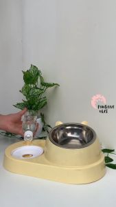 MANGKOK HEWAN TEMPAT MAKAN HEWAN PET FEEDER 2 IN 1 ANTI SEMUT - Tempat Makan Kucing Anjing 2 in 1 dengan Mangkok Stainless - Dispenser Minuman Kucing Otomatis Pet Feeder 2 in 1 - Auto Feeder Dispenser Makan Minum Anjing Kucing Kelinci Mangkuk Stainless