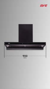 EVE Set เตาแก๊ส 2 หัว แบบฝัง ฐานกระจกนิรภัย HB78-2BBTA/BG + เครื่องดูดควันติดผนัง MAXIMUS-90