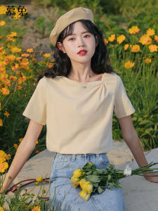 MUTU | Mutebu Womens Loose Fit Cotton Short Sleeve T-Shirt Korean Style Summer New Design Sensation Street Fashion Top