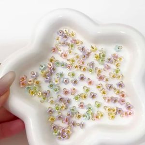 20pcs 6.5mm Mini Resin Flower Charms Mixed Color Floral Pendants DIY Bracelet Necklace Earrings Handmade Jewelry Making Supplies