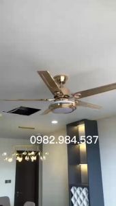 (Lõi Đồng 100%)Quạt Trần Đèn Trang Trí 5 Cánh Thép Động Cơ DC Lõi Đồng Siêu Mát tiết Kiệm Điện Đảo Chiều Dùng Cho Phòng Khách-Ngủ-Bếp-Nhà Hàng