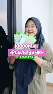 POWER BANK ROBOT 10000MAH RT180 - Powerbank Robot | Powerbeng Robot | Pawer Beng | Pawer Bank Powerbeng Ori Power Bank Original Pawer Beng Murah Power Beng 10000 mah