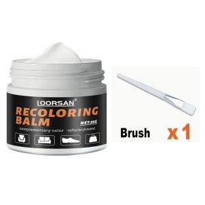 LOORSAN New White Shoe Edge Restorer 35g - Professional Shoe Repair Cream for Sneakers Boots Leather Easy Apply Color Fix