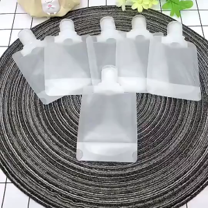 HL0555 Travel Pouch Botol Refill Transparan Shower Gel Shampoo Portable Botol Refill Tempat Sabun Cair Travel Plastik Fliptop Isi 3 Pcs