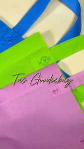 (HARGA PERLUSIN "12 PCS")Goodie Bag Tali lipat samping 25x35x8 Tas spunbond tas kain - tas oval - tas souvenir - tas ulang tahun
