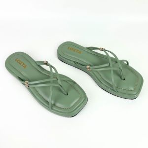 LOZTA Sendal Wanita Kekinian Jepit Silang Karet Empuk Series