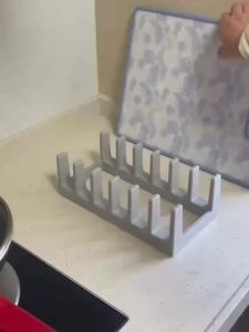 1 Cái Giá Để Đồ Nhà Bếp Đa Năng Giá Để Nắp Nồi Giá Để Thớt Giá Để Bát Đĩa - Giải Pháp Lưu Trữ Bằng Nhựa Có Thể Sử Dụng Lại