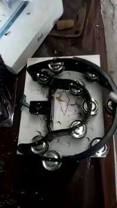 Tambourine Double Row Half Moon Musical Tambourine Plastic Musical Percussion Tambourines