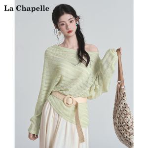 La Chapelle | Irregular Slanted Collar Off-shoulder Sun Protection Blouse Loose Air Conditioning Shirt for Summer