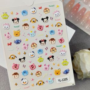 Hot Toys | Cute Cartoon 5D Stereo Embossed Nail Stickers Mickey Mouse Donald Duck Alien Toy Decorative Decals for DIY Nail Ornament