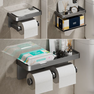 คลินิก กล่องทิชชู่ ห้องน้ำ กระดาษชำระ แบบแขวนผนัง ไม่เจาะ รูท ใส่กระดาษชำระ