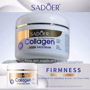 Sumifun Beauty SADOER Collagen Cream Siang Malam Retinol Cream Anti Aging Perbaikan Retinol Night Cream Whitening Brightening Lighten Dark Spots Anti Penuaan Pemutih Anti-kerut Dan Anti-penuaan Mengangkat Moisturizing Cream for Face Skin Care 100g
