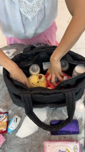 ใหม่ Lada กระเป๋าคุณแม่รุ่น NEW Klair ใบใหญ่ช่องเยอะ มีซิปเบานุ่ม 4 สีกระเป๋าใส่ขวดนม กระเป๋าผ้าอ้อม ใส่สัมภาระลูก มีช่องสวมกระเป๋าล้อลาก เหมาะเดินทาง