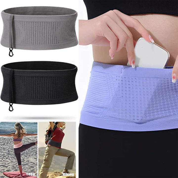 Slim Waist Pack Running Belt with Water Bottle Holder Wearable