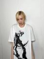 KPOP Aespa Whiplash Limited Editionเสื้อยืดแขนสั้นผ้าฝ้ายKARINA GLSELLEฤดูหนาวNINGNINGเดียวกันพิมพ์หลวมอะนิเมะTechno Top. 