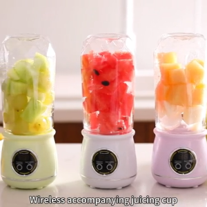 Portable Juice Blender Cup - USB Rechargeable 550ml with 10 Blades for Fruits and Ice