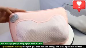 Gối massage pin sạc hồng ngoại xoay đảo 2 chiều YIJIA YJ-A14