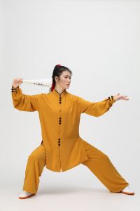 WuYun Tai Chi Clothes Mens Spring Autumn Tai Chi Practice Uniform Womens Elegant Martial Arts Performance Costume
