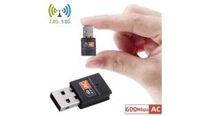 kebidumei | USB Wifi Adapter 600Mbps Wireless Network Card Ethernet Antena Wifi Receiver USB LAN AC Dual Band 2.4G 5GHz for PC Dongle