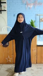 Lucuna Abaya Fatimah - Abaya anak perempuan Gamis anak syari Junior Size 2-10 Tahun