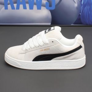 Comfortable Low-Top Mens Bread Shoes Retro Versatile Casual Board Shoes for Couples Sporty Leisure round Toe Rubber Outsole